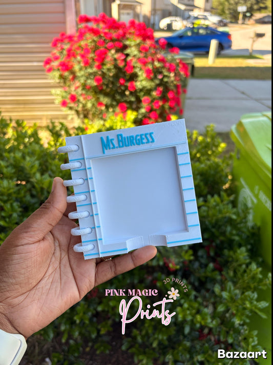 Teacher Sticky Note Holder, Teacher Gift, 3d Printed