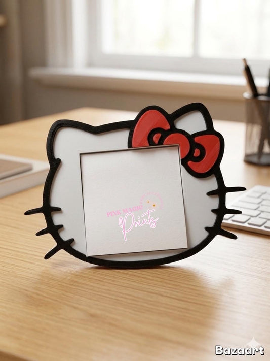 Kitty Sticky Note Holder, Teacher Gift, 3d Printed