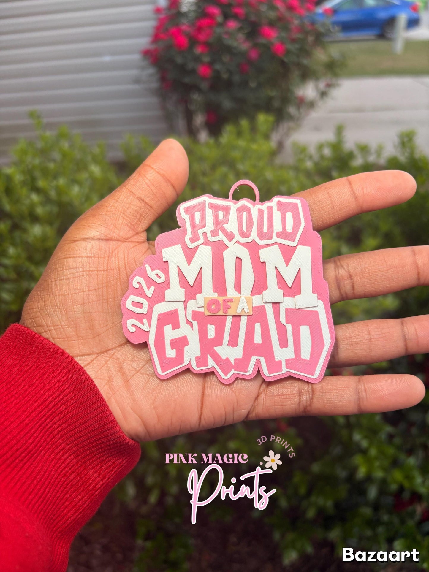 Hype Chain| Proud Mom Grad 2026 Chain Necklace | Personalized Graduation Keepsake